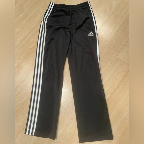 Boys Adidas Black/White Track Suit Medium 10/12-Pants & Zip Up Jacket - Picture 5 of 9